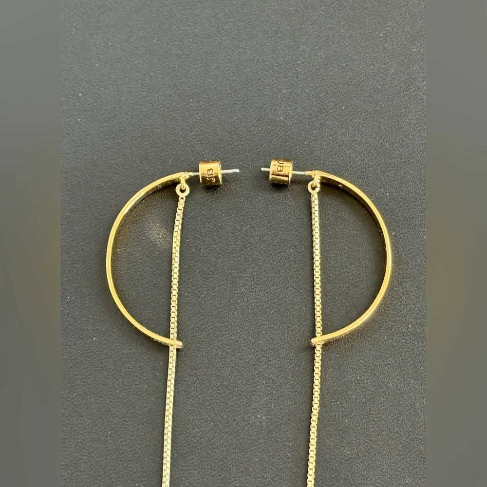 Jenny Bird threaded half hoop earrings in gold - rare - Picture 2 of 7